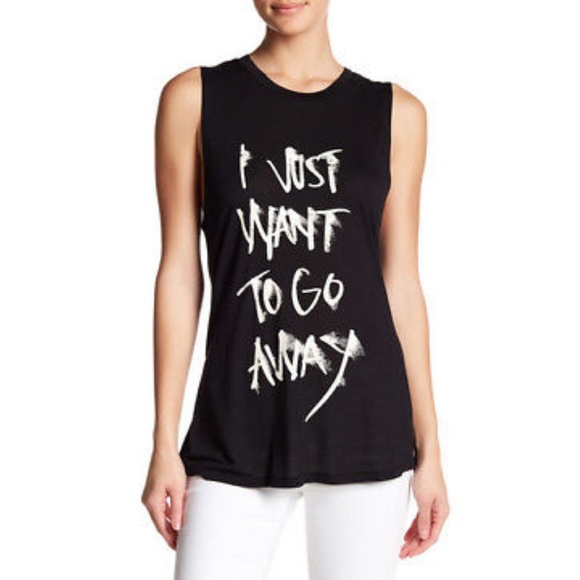 Haute Hippie "I Want To Go Away" Tank NWOT Sz L - Picture 1 of 6